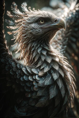 A Majestic Phoenix Remains Utterly Still Yet Radiates Sovere... — Stable Diffusion AI Prompt: A majestic phoenix remains utterly still yet radiates sovereign authority, its c...