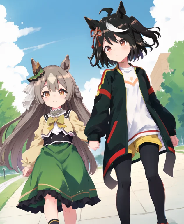 Kitasanblack, Loli Satonodiamond, Loli Fanart 2girls, Outdoo...