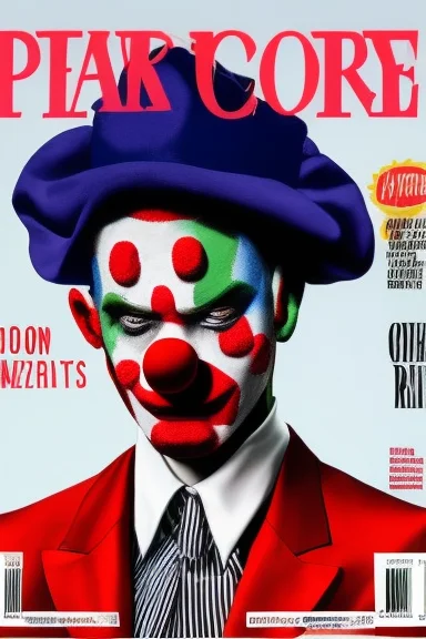 A Portrait Of A Sad Clown A Magazine Cover