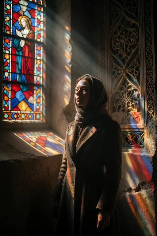 16. A Hyper-detailed, Complex Shot Of A Woman In A Modest, T...