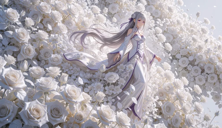 Masterpiece Anime Illustration, Ethereal Aesthetic. Emilia F...