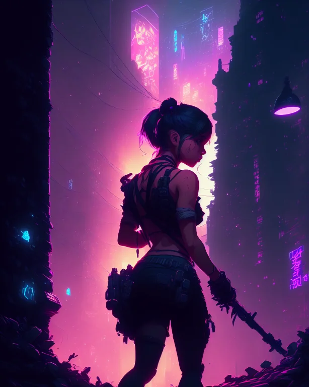 A Beautiful Girl, By Eonn-250, At Night