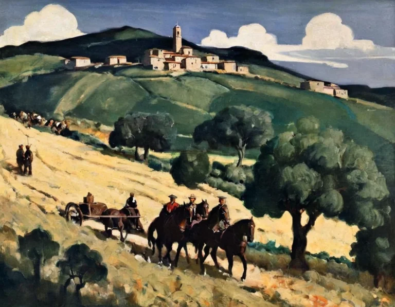 Mschaeffer Painting Depicting Life In The Countryside Of Sou...