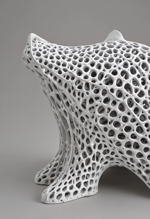 Whale Formed Entirely From A Gyroid Lattice, Continuous Curv...