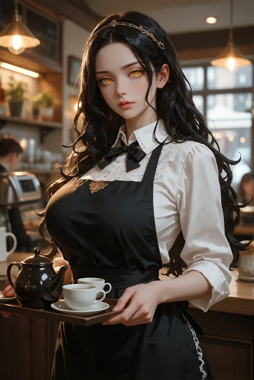 A Striking Semi-anime Portrait Of A Beautiful Regal Woman Wh...