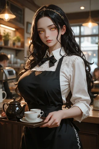 A Striking Semi-anime Portrait Of A Beautiful Regal Woman Wh... — Stable Diffusion AI Prompt: A striking semi-anime portrait of a beautiful regal woman who clearly does not b...