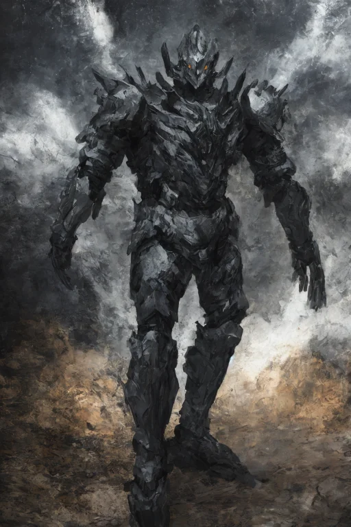 Ancient Wraith With Glowing Eyes Wearing Fantastical Royal S...