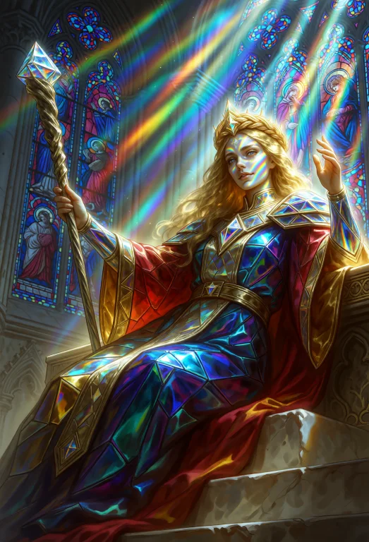 Cowboy Shot, Aspect Ratio 23, A Radiant Cleric With Skin Ref...