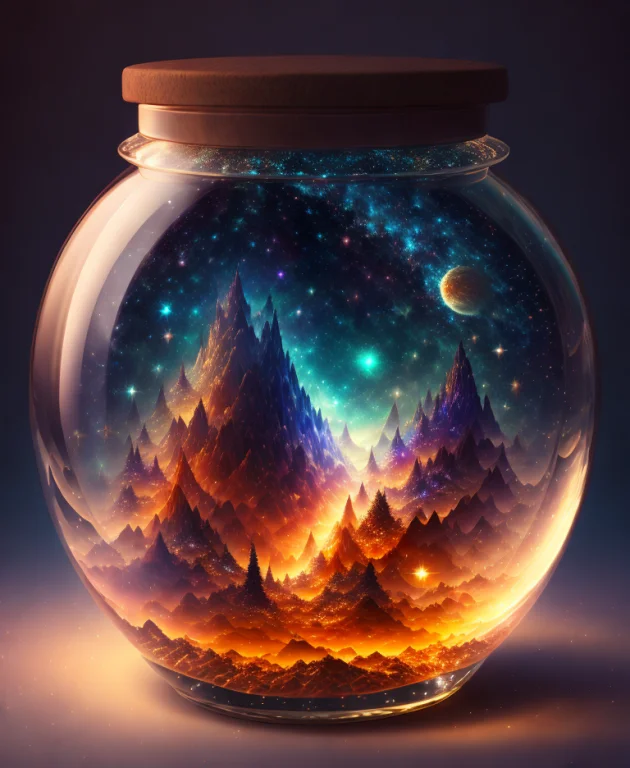The Entire Universe Contained Inside A Glass Jar, Super Real...