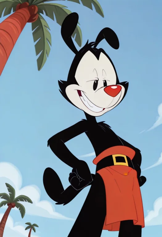 Yakko Warner, 1boy, Solo, Male Focus, Black Fur, Tail, No Sc...