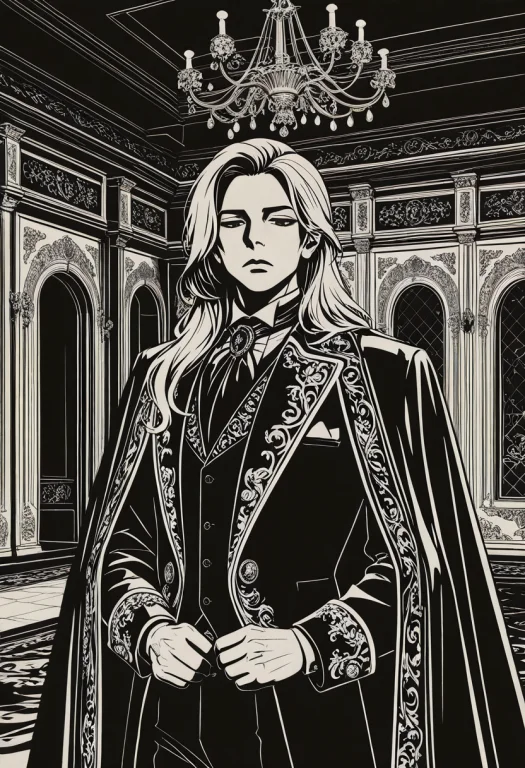 Solo, Best Quality, Line Art, Black And White, Da0klfe, Furr...