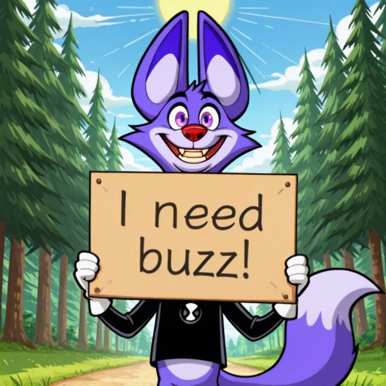 2d, 1boy, Solo, B10x1ngo, Furry Male, Furry, Fox, Purple Fur...