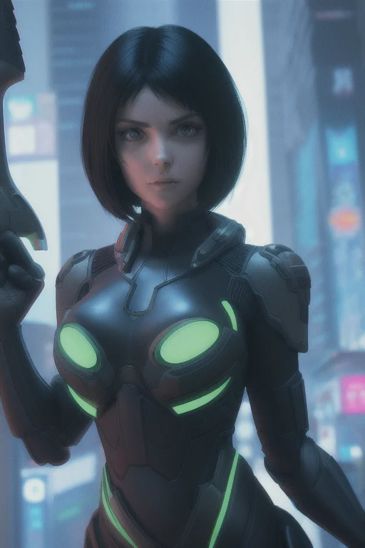 A Sci-fi Futuristic Protagonist, Highly Detailed Oil Paintin...