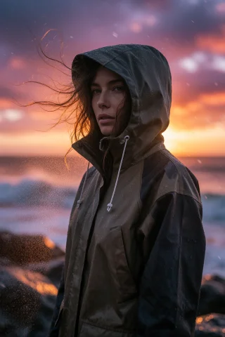 3. A Breathtaking, High-fidelity Portrait Of A Woman Wearing... — Stable Diffusion AI Prompt: 3. A breathtaking, high-fidelity portrait of a woman wearing a heavy, textured w...
