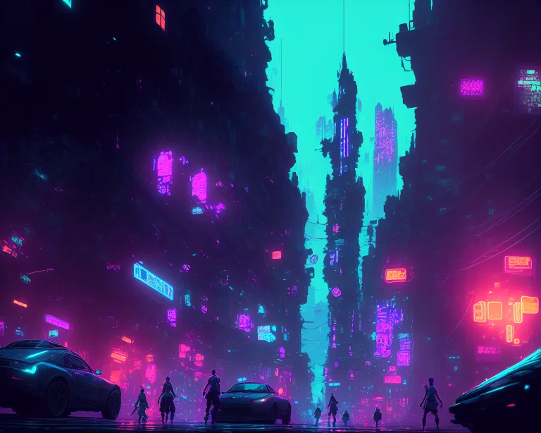 A Beautiful City Street, By Eonn-250, At Night