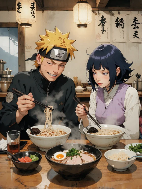 Bradhamel Art Style. Naruto Uzumaki And Hinata Hyuga, Both W...