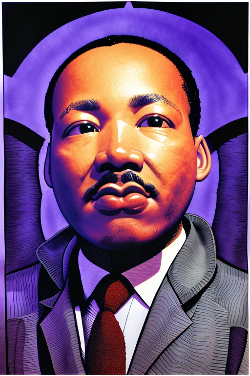 Portrait Of Martin Luther King Jr, Intricate, Detailed Jubbs...