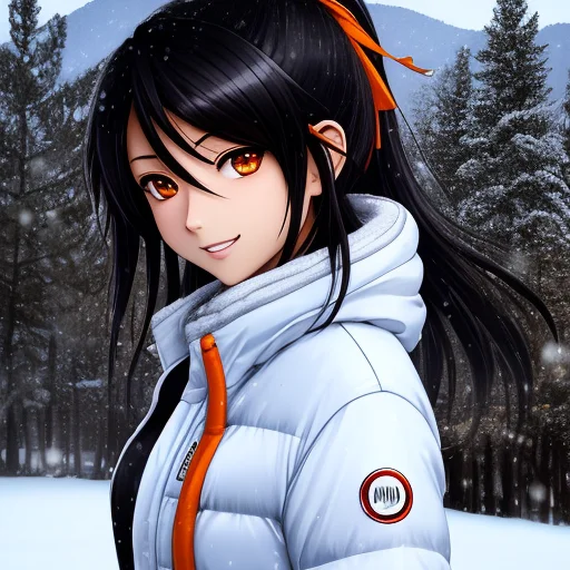 Art By Yaguru Magiku, A Teenage Girl Wearing A White Feather...