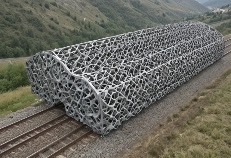 A Locomotive, Train Track, Gyroid, Lattice Structure, Scenic...