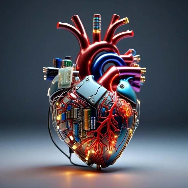 An Anatomical Human Heart Sculptured Entirely From Dense Cir...