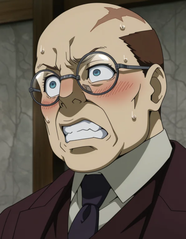 Upper Body, Wide-eyed, Blush, Sweating, Clenched Teeth, Unev...