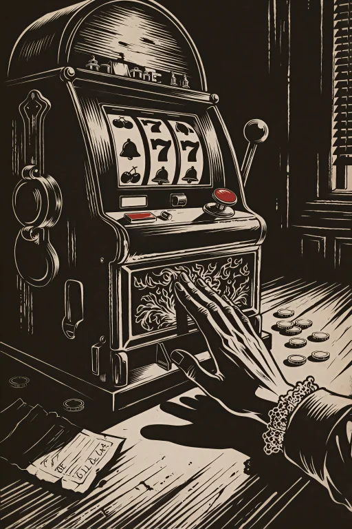 Da0klfe, A Bold Monochrome Woodcut Style Illustration Of A V...