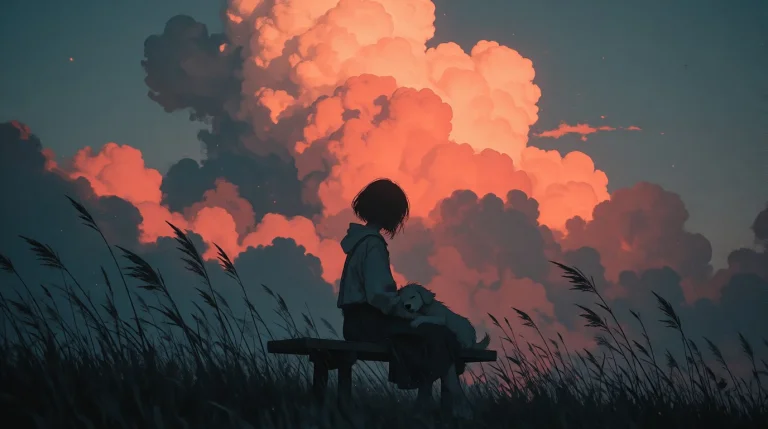 Nature, Zidiusart, Silhouette Of A Lone Girl Sitting On A Wo...
