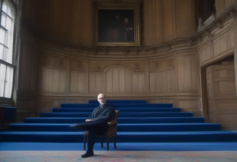 An Oxford University Linguistics Professor Sitting On A Larg...