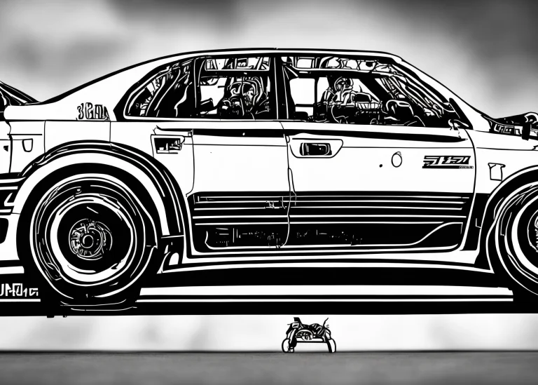 Monochrome Car Chaser Jzx100 Drift Spec Bodykit, Detailed Wo...