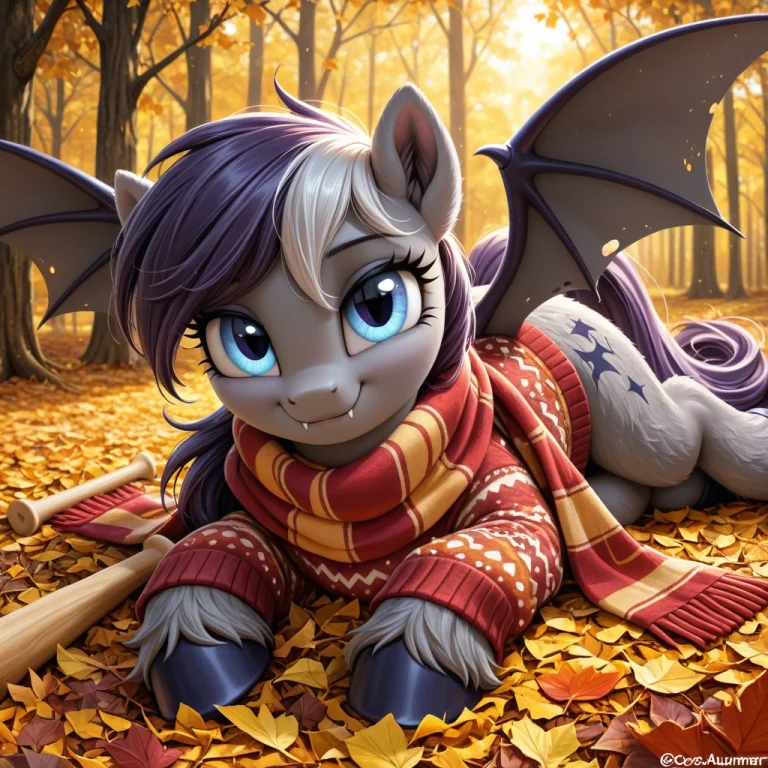 Masterpiece, Best Quality, Absurdres, Solo Feral Mlp Bat Pon...