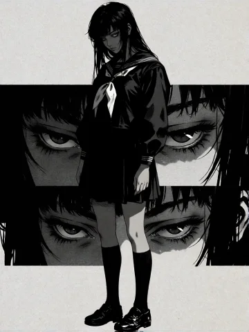 A Digital Black-and-white Illustration In A Manga Or Anime S... — Stable Diffusion AI Prompt: a digital black-and-white illustration in a manga or anime style. The central fi...