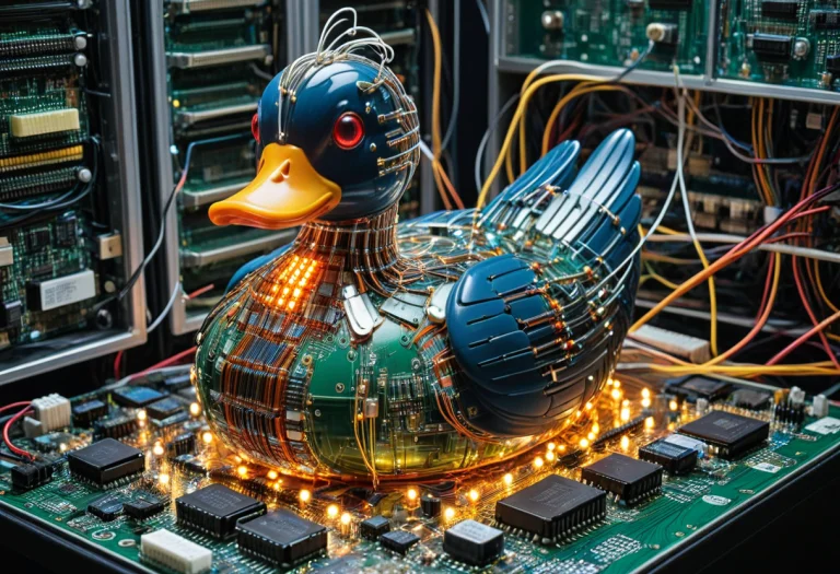Transistors, An Enormous Rubber Duck Completely Constructed...