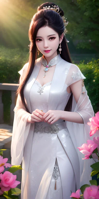 Best Quality, Masterpiece, Highres, 1girl, Transparent Silk...