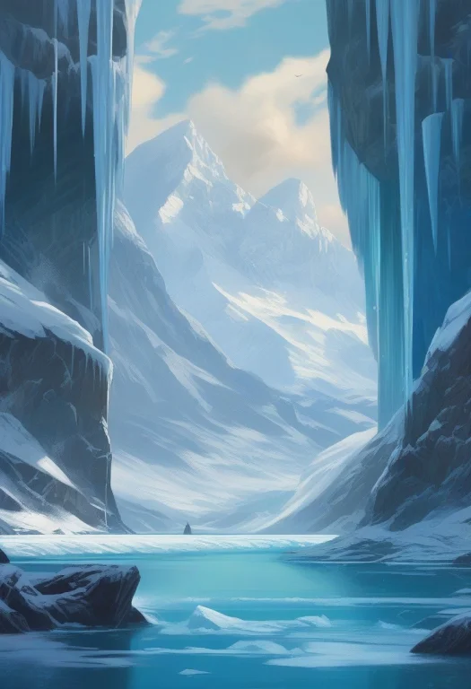 Masterpiece, Best Quality, A Frozen Throne Room Deep Beneath...