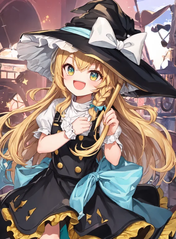 Best Quality, 1girl, D, Kirisame Marisa, Blonde Hair, Witch...
