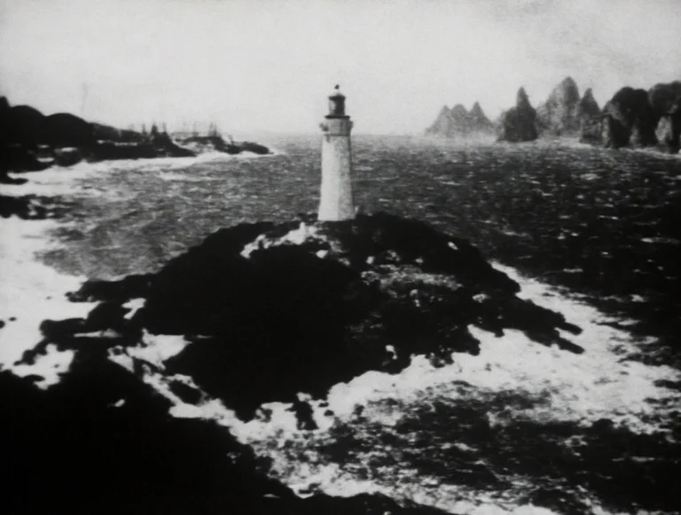 Bgttn. An Outdoor Scene Of A Lighthouse On An Island In An O...