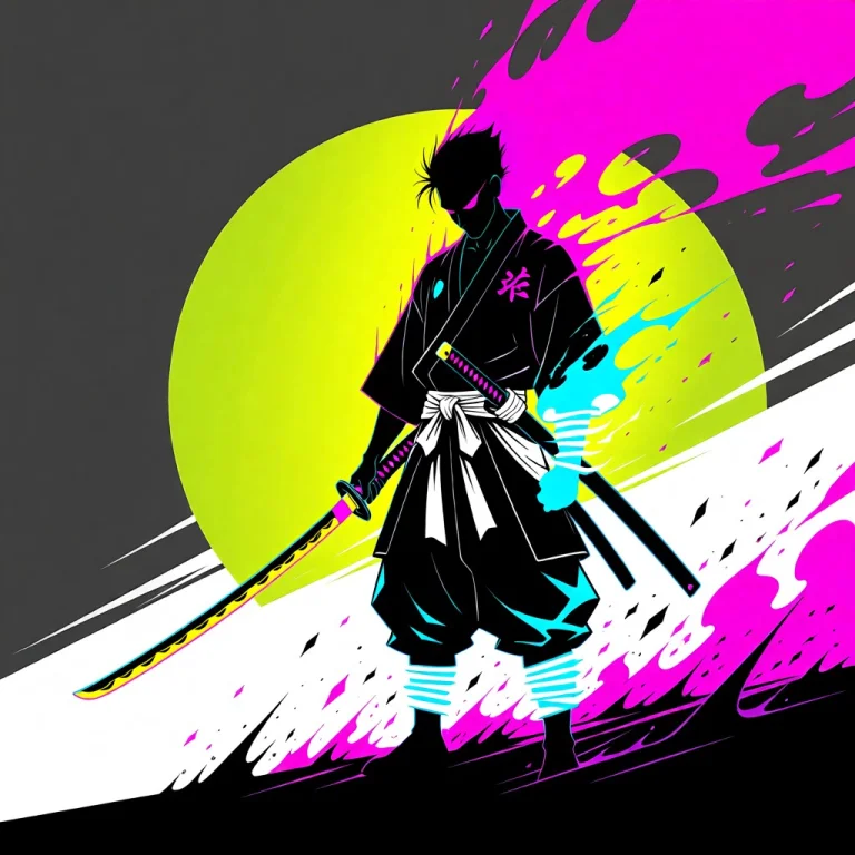 Illustrate An Ancestral Warrior In A Punk Style, Modern And...