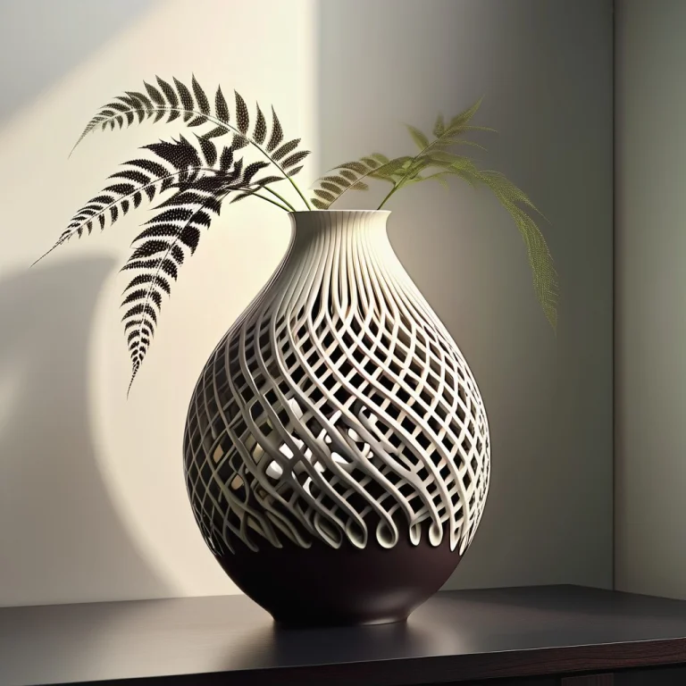 A Refined Min Dynasty Vase Sits Centered On A Dark Wooden Ta...