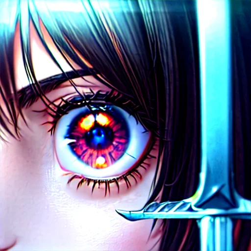 From Side, Close-up, Style Of 1999 Anime Thumbnail, Holding...
