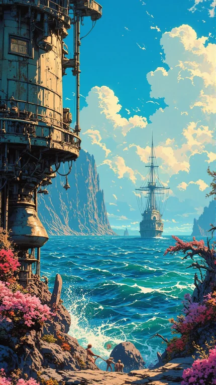 Anime Artwork James E. Buttersworth Nautical Precision, Dawn...