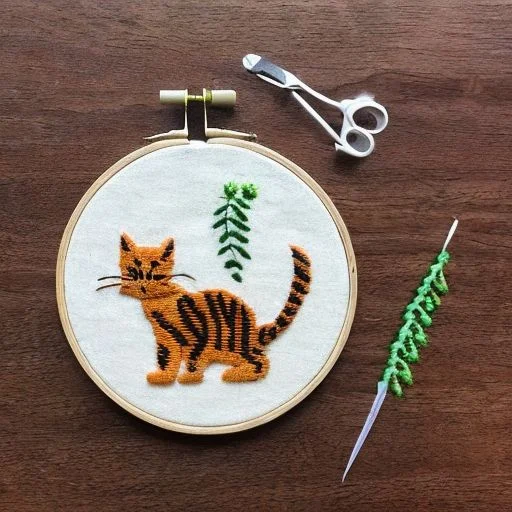 A Kitten Embroidery15
