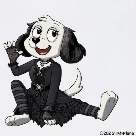 Solo, 1girl, Furry, Dress, Striped, Open Mouth, Furry Female... — Stable Diffusion AI Prompt: solo, 1girl, furry, dress, striped, open mouth, furry female, white background,...