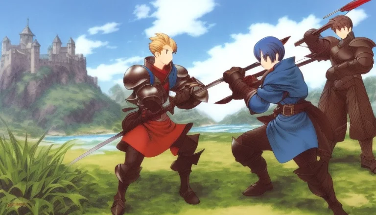 Fft Knight Fighting An Archer