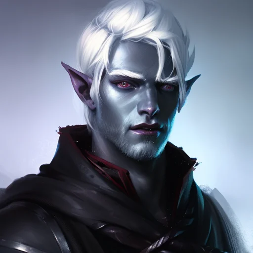 Close-up Portrait Of A Good-looking Drow Person, Frostpunk,...