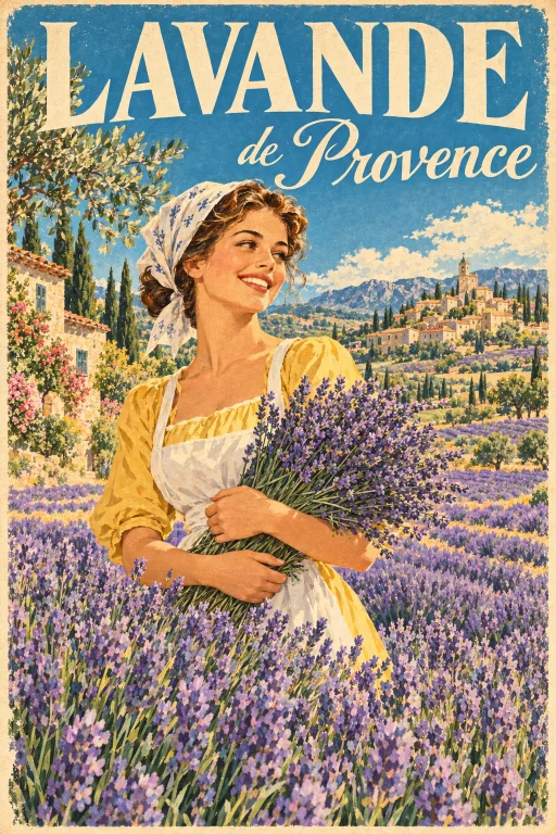 Dans Un Style Vintage European Floral Travel Posters. Une Su...