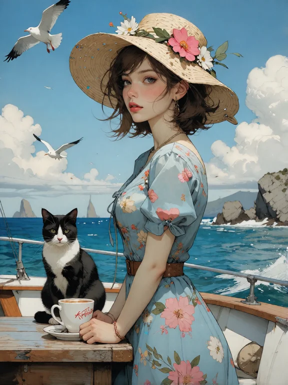 Bradhamel Art Style. A Young Woman With Short Brown Hair, We...