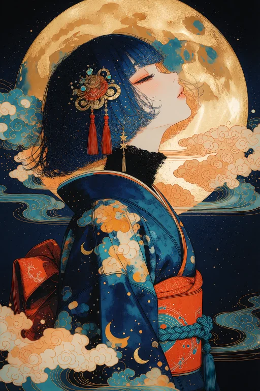 Nijisis, A Digital Illustration In A Japanese Ukiyo-e And Ar...