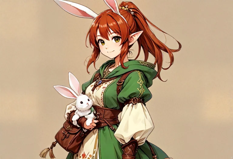 Fftacticsstyle, Full Body Illustration Of Abe Nana, A Female...