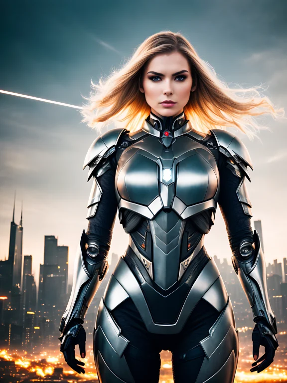 Modelshoot Style, Award Winning Photo Of A Beautiful Cyborg...