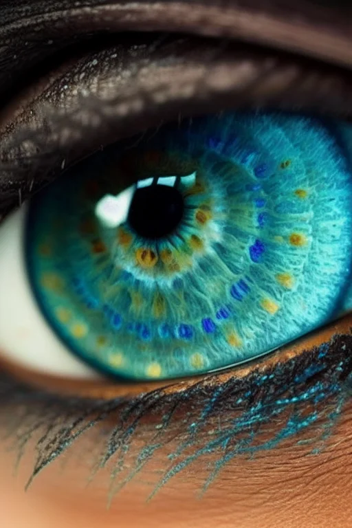 Loramacro-eye0.8, Blue Green Iris , Tree In Pupils, Blue Eye...